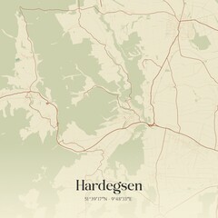 Obraz premium Vintage map of Hardegsen, Germany.