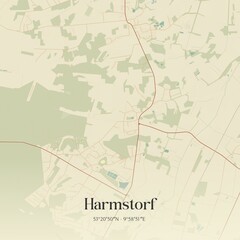 Vintage map of Harmstorf, Germany.