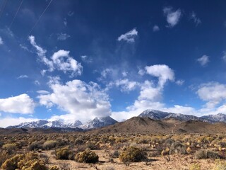 Mountains with Cloudy Sky