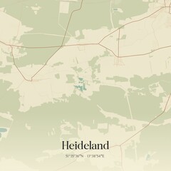 Obraz premium Vintage map of Heideland, Germany.