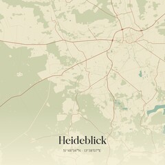 Vintage map of Heideblick, Germany.