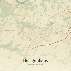 Vintage map of Heiligenhaus, Germany.