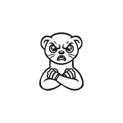 Ferret head mascot template