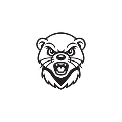 Ferret head mascot template