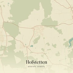 Obraz premium Vintage map of Hofstetten, Germany.