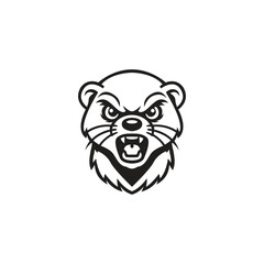 Ferret head mascot template