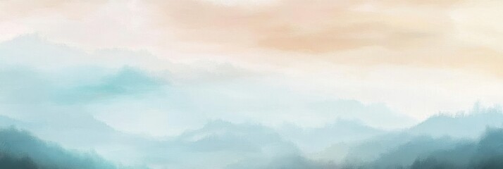 Naklejka premium Expansive prairie landscape, golden wheat field, dramatic cloudy sky, muted color palette, oil painting style, panoramic view, atmospheric perspective, serene countryside, minimalist composition, soft