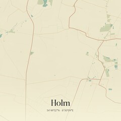 Vintage map of Holm, Germany.