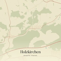 Obraz premium Vintage map of Holzkirchen, Germany.