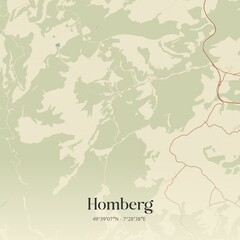 Obraz premium Vintage map of Homberg, Germany.