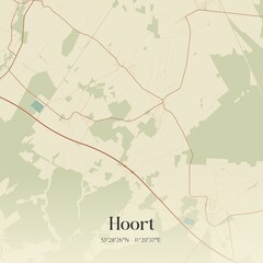 Vintage map of Hoort, Germany.