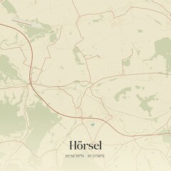 Obraz premium Vintage map of Horsel, Germany.