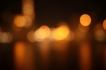 Fototapeta premium Bokeh lights dance at night urban landscape abstract photography city environment close-up view visual serenity
