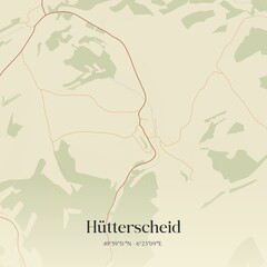 Vintage map of Hutterscheid, Germany.