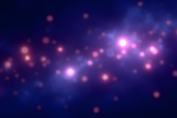 Bokeh light effects abstract space digital art cosmic environment close-up aesthetic illumination