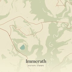 Vintage map of Immerath, Germany.