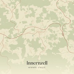 Vintage map of Innernzell, Germany.