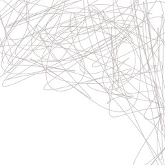 A vector of tangled abstract ballpoint pen lines. Symbol of chaos and intricate paths, suitable for logos and creative designs. Isolated on a white background.