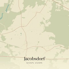 Obraz premium Vintage map of Jacobsdorf, Germany.
