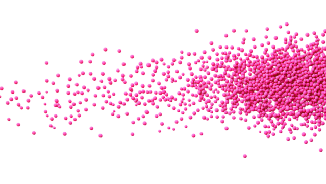 Monochrome Pink Dots on White Canvas, vibrant pink dots scattered across a clean white background, ideal for modern design applications