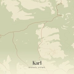 Obraz premium Vintage map of Karl, Germany.