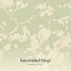 Obraz premium Vintage map of Katzwinkel (Sieg), Germany.