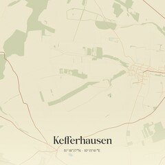 Vintage map of Kefferhausen, Germany.