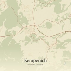Vintage map of Kempenich, Germany.