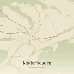 Fototapeta premium Vintage map of Kinderbeuern, Germany.