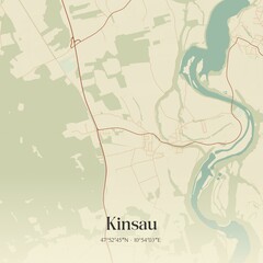 Vintage map of Kinsau, Germany.