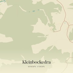 Obraz premium Vintage map of Kleinbockedra, Germany.
