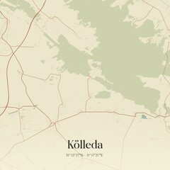 Obraz premium Vintage map of Kolleda, Germany.