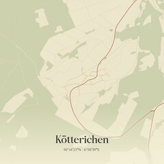 Vintage map of Kotterichen, Germany.