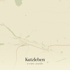 Vintage map of Kutzleben, Germany.