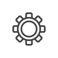線画工具類関連の単品アイコン　歯車