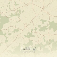 Obraz premium Vintage map of Leiblfing, Germany.