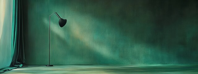 Dark urban alley, neon glow, misty atmosphere, wet pavement reflections, cyberpunk aesthetic, moody lighting, green hues, empty street, night scene, cinematic, mysterious ambiance, dystopian cityscape