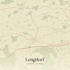 Obraz premium Vintage map of Lengdorf, Germany.