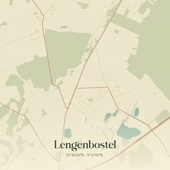 Obraz premium Vintage map of Lengenbostel, Germany.