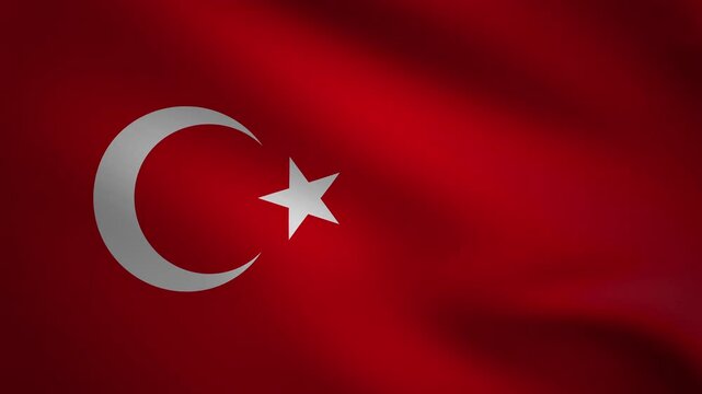 4k of turkey waving flag full screen