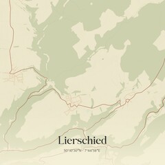 Fototapeta premium Vintage map of Lierschied, Germany.