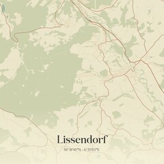 Obraz premium Vintage map of Lissendorf, Germany.