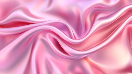 Obraz premium Draped Pink Silk Fabric Soft Texture Background