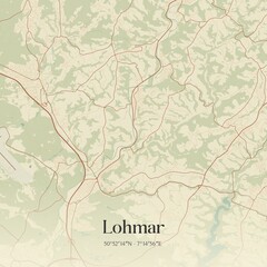 Vintage map of Lohmar, Germany.