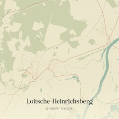 Vintage map of Loitsche-Heinrichsberg, Germany.
