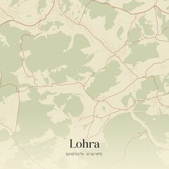 Obraz premium Vintage map of Lohra, Germany.