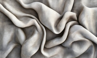 Draped beige fabric texture background, textile design