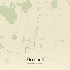 Obraz premium Vintage map of Maasbull, Germany.