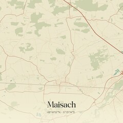 Vintage map of Maisach, Germany.