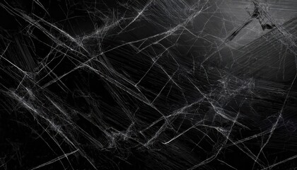 Striking Contrast Industrial Decay in an Abstract Artwork A Dramatic Play of Light and Shadow Overlaying Dark Cracks and Broken Glass Fragments, Evoking a Gritty and Mysterious Atmosphere.